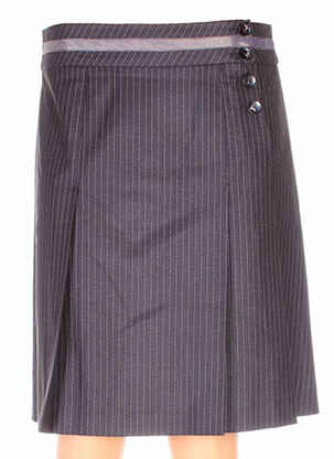 Jupe mi-longue taille à pinces gris KARTING femme