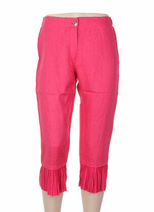 Pantacourt taille haute taille haute rose MALOKA femme