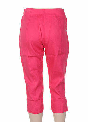 Pantacourt taille haute taille haute rose MALOKA femme