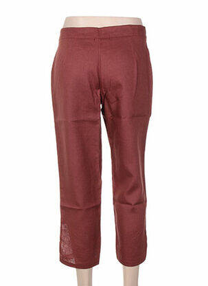 Pantacourt taille haute taille haute rouge MALOKA femme