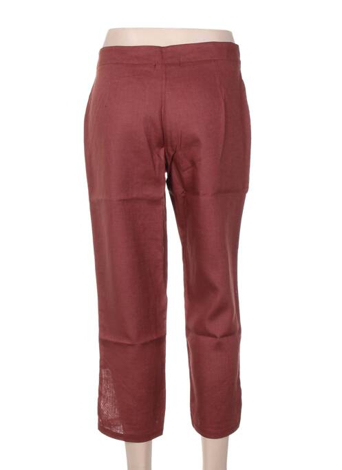 Pantacourt taille haute taille haute rouge MALOKA femme