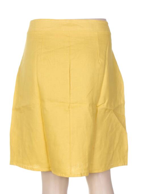 Jupe mi-longue jaune MALOKA pour femme