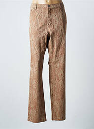 Pantalon droit taille normale taille normale marron KARTING femme