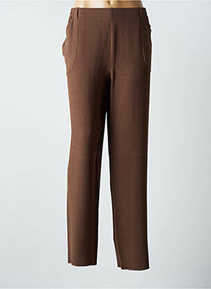 Pantalon slim taille élastique taille normale marron KARTING femme