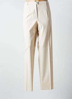 Pantalon droit tissage popeline taille normale beige KARTING femme