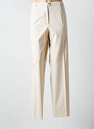 Pantalon droit tissage popeline taille normale beige KARTING femme