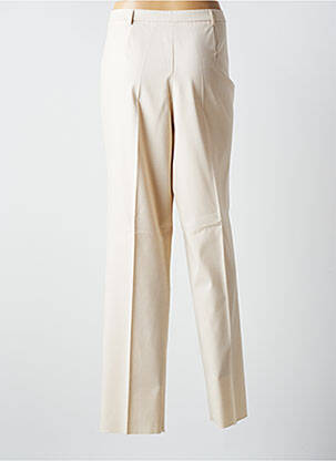 Pantalon droit tissage popeline taille normale beige KARTING femme
