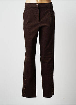 Pantalon droit taille élastique taille normale marron KARTING femme