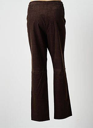 Pantalon droit taille élastique taille normale marron KARTING femme