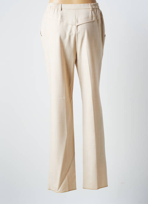 Pantalon droit fermeture zippée sous rabat boutonné taille normale beige KARTING femme