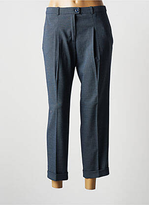 Pantalon 7/8 taille à pinces taille normale bleu KARTING femme