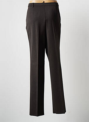 Pantalon droit fermeture zippée sous rabat boutonné taille normale marron KARTING femme