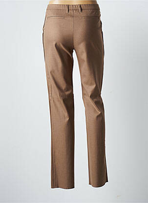 Pantalon slim taille élastique taille normale marron K'TENDANCES femme