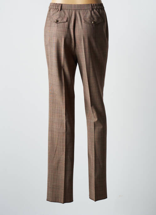 Pantalon slim tissage popeline taille normale marron KARTING femme