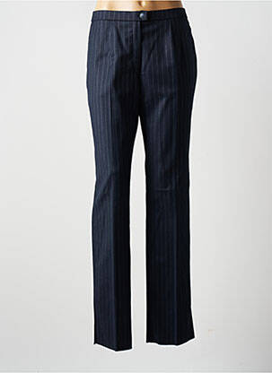 Pantalon droit fermeture zippée sous rabat boutonné taille normale bleu KARTING femme