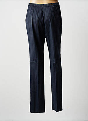 Pantalon droit fermeture zippée sous rabat boutonné taille normale bleu KARTING femme