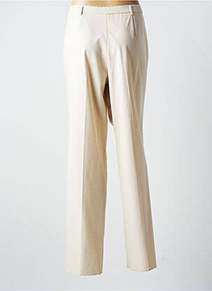 Pantalon droit taille élastique taille normale beige KARTING femme