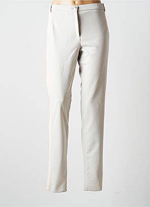 Pantalon droit taille élastique taille normale beige KARTING femme
