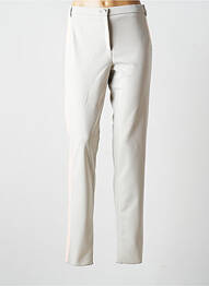 Pantalon droit fermeture zippée sous rabat boutonné taille normale beige KARTING femme