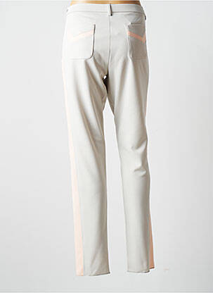 Pantalon droit taille élastique taille normale beige KARTING femme