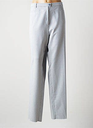 Pantalon droit fermeture zippée sous rabat boutonné taille normale gris KARTING femme