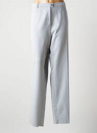 Pantalon droit fermeture zippée sous rabat boutonné taille normale gris KARTING femme