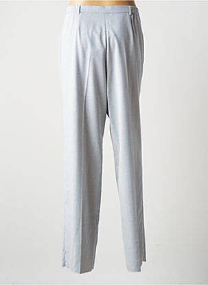 Pantalon droit fermeture zippée sous rabat boutonné taille normale gris KARTING femme