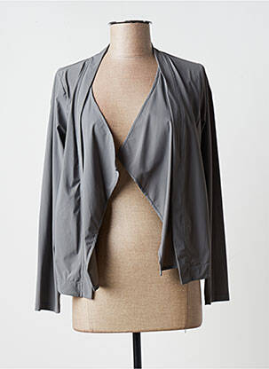 Gilet manches longues manches longues gris MALOKA femme