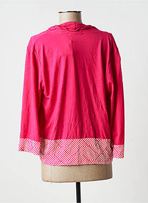 Gilet manches longues col v rose MALOKA femme
