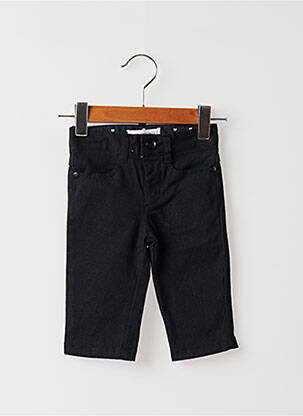 Pantalon droit fermeture zippée sous rabat boutonné noir MARESE fille