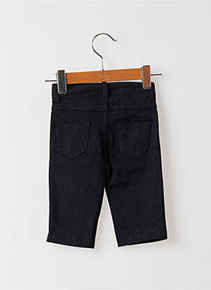Pantalon droit fermeture zippée sous rabat boutonné noir MARESE fille