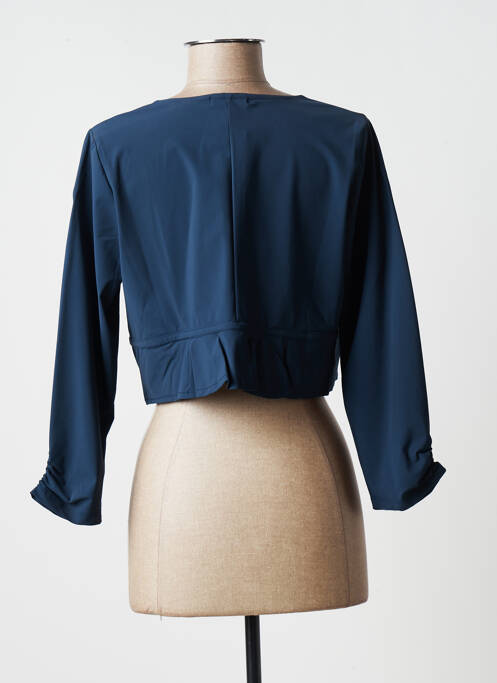 Gilet manches longues bleu MALOKA pour femme