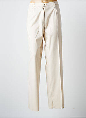 Pantalon droit taille élastique taille normale beige KARTING femme