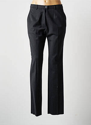 Pantalon droit taille à pinces taille haute gris KARTING femme