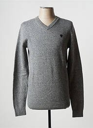 Pull col v manches longues gris GARCIA homme