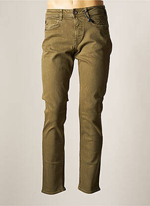 Pantalon droit tissage chiné taille normale vert GARCIA homme