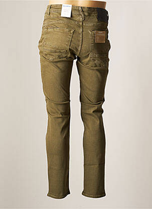 Pantalon droit tissage chiné taille normale vert GARCIA homme