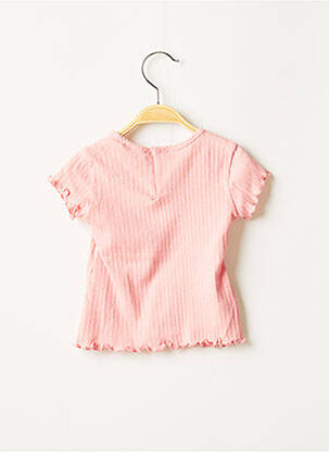 T-shirt stretch manches courtes rose MAYORAL fille