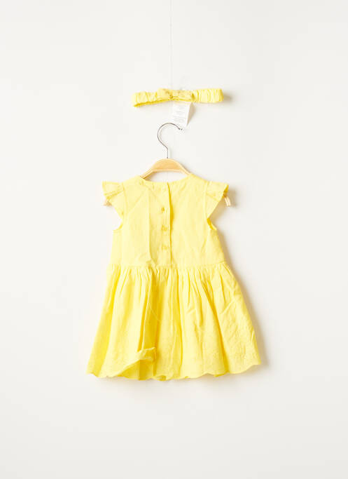 Robe mi-longue jaune 3 POMMES pour fille