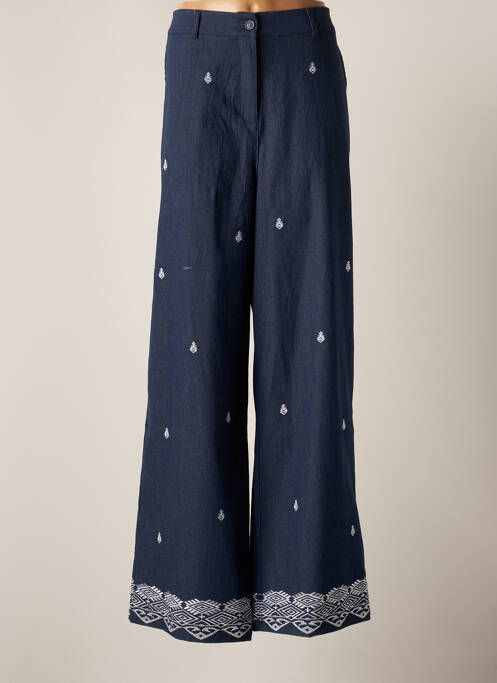 Pantalon large bleu AMY&CLO pour femme