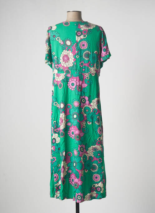 Robe mi-longue vert AN' GE pour femme