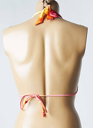 Haut de maillot de bain stretch haut triangles orange CHERRY BEACH femme