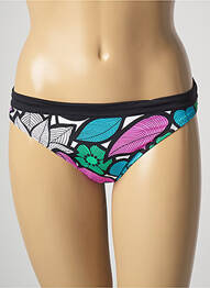 Bas de maillot de bain imprimé fantaisie culotte noir CHERRY BEACH femme