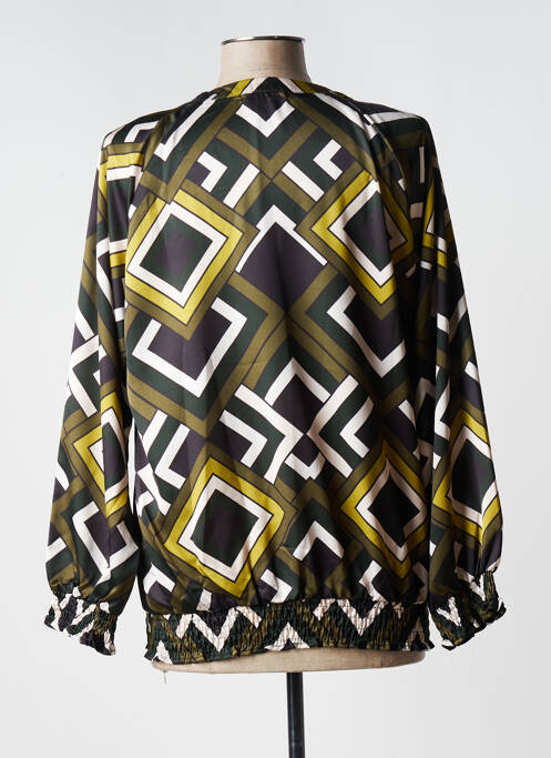 Blouse imprimé fantaisie manches longues vert A BELLE BY J.E CREATION femme