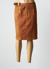 Jupe mi-longue marron A BELLE BY J.E CREATION pour femme seconde vue