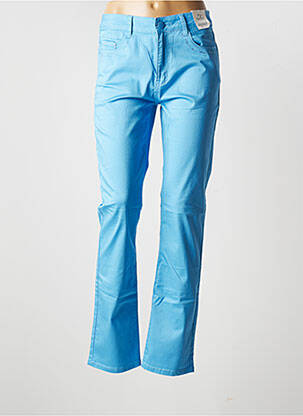 Pantalon droit bleu KY CREATION pour femme