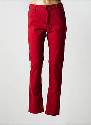 Pantalon slim rouge SOO pour femme