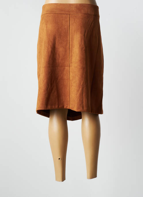 Jupe mi-longue marron A BELLE BY J.E CREATION pour femme