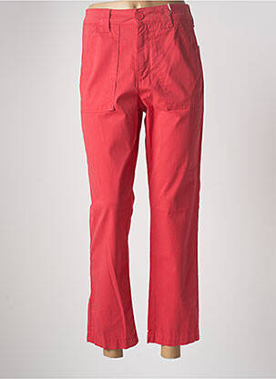 Pantalon 7/8 taille haute taille haute rouge KANOPE femme