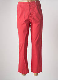 Pantalon 7/8 taille haute taille haute rouge KANOPE femme